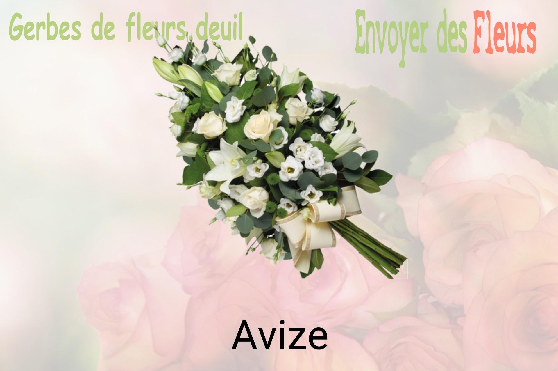 Gerbe de fleurs de deuil livrée à Avize